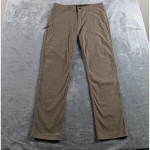 Kings XKG Sonora Pants Mens 36x32 Khaki Nylon Stretch Straight Hiking Outdoor